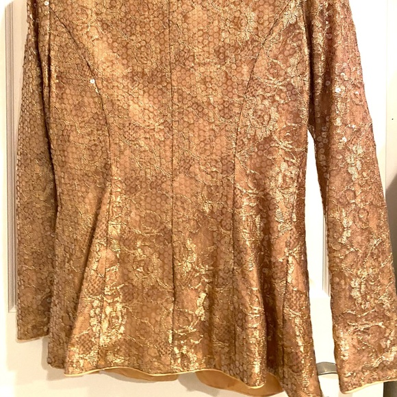 Karen Laurence by Matthew lace w/sequin Jacket 6 - Picture 4 of 4